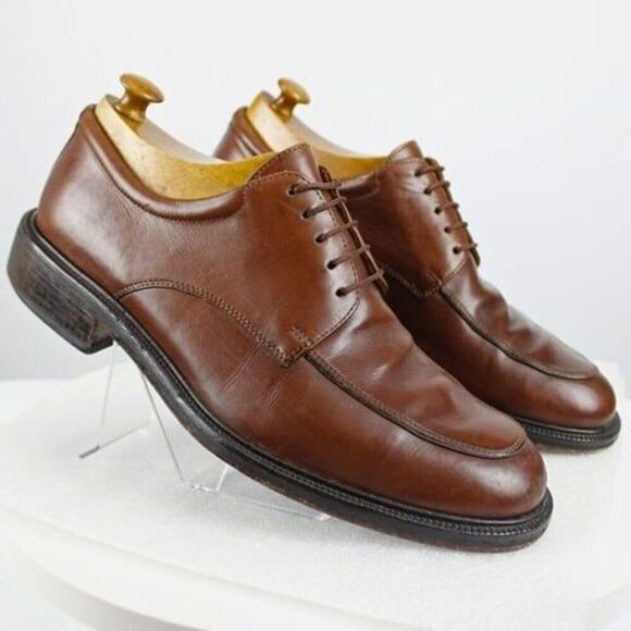 Cole Haan City Derby Leather Apron Toe Lace Up Moc Brown Men’s Size 10.5 - Picture 1 of 7